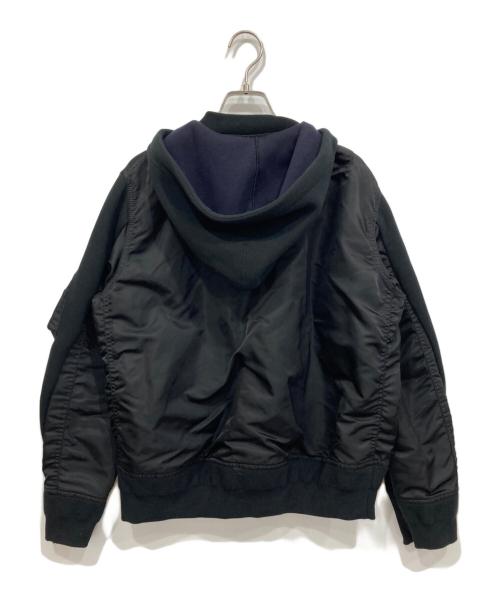 sacai（サカイ）sacai (サカイ) スポンジスウェットパーカー ブラック サイズ:1の古着・服飾アイテム