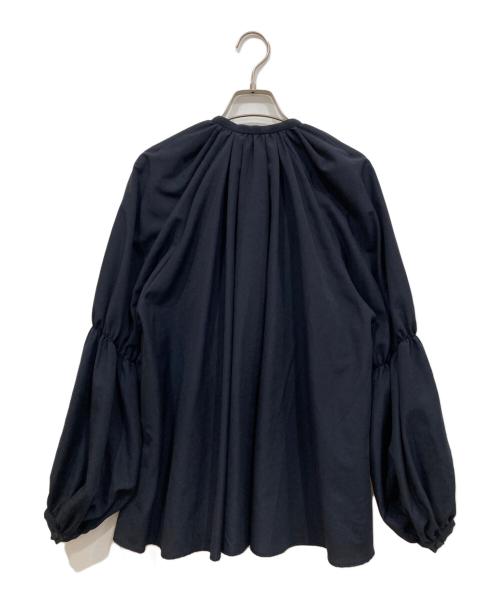 ESTNATION（エストネーション）ESTNATION (エストネーション) レースアップボリュームブラウス ネイビー サイズ:Freeの古着・服飾アイテム