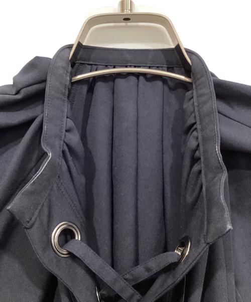 ESTNATION（エストネーション）ESTNATION (エストネーション) レースアップボリュームブラウス ネイビー サイズ:Freeの古着・服飾アイテム