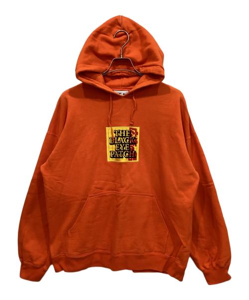 THE BLACK EYE PATCH（ブラックアイパッチ）THE BLACK EYE PATCH (ブラックアイパッチ) ロゴ刺繍パーカー オレンジ サイズ:XLの古着・服飾アイテム