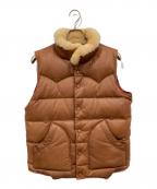 TMTティーエムティー）の古着「襟ボアゴートレザーベスト」｜ブラウン