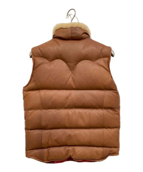 TMT（ティーエムティー）TMT (ティーエムティー) 襟ボアゴートレザーベスト ブラウン サイズ:Lの古着・服飾アイテム