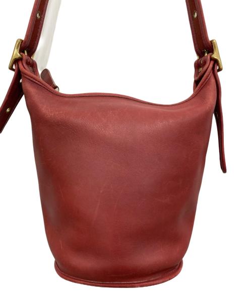 COACH（コーチ）COACH (コーチ) レザーショルダーバッグ レッドの古着・服飾アイテム