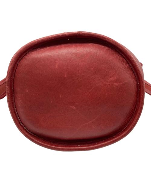 COACH（コーチ）COACH (コーチ) レザーショルダーバッグ レッドの古着・服飾アイテム