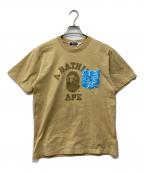 A BATHING APEア ベイシング エイプ）の古着「ロゴTシャツ」｜ベージュ