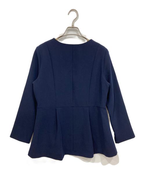 PLST（プラステ）PLST (プラステ) フェイクパールブラウスパンツセットアップ ネイビー サイズ:Sの古着・服飾アイテム