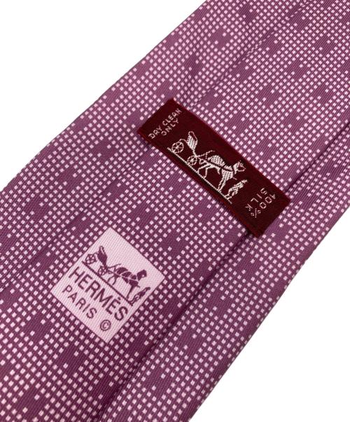 HERMES（エルメス）HERMES (エルメス) シルクネクタイ ピンク サイズ:不明の古着・服飾アイテム