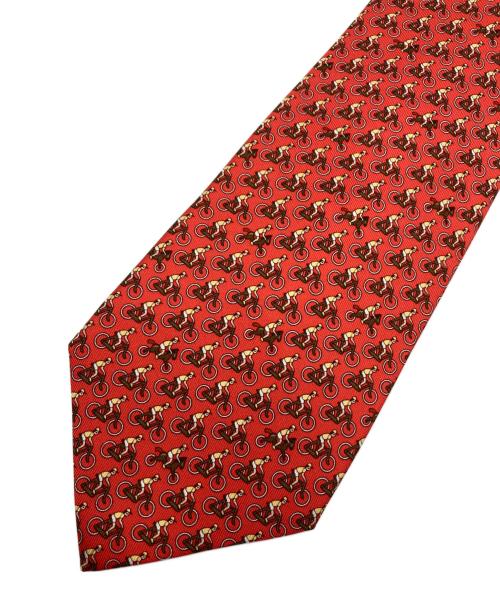 HERMES（エルメス）HERMES (エルメス) シルクネクタイ レッド サイズ:不明の古着・服飾アイテム