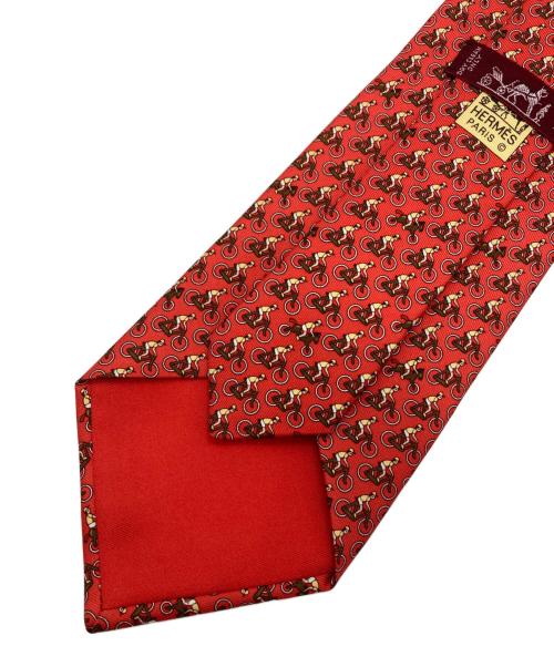 HERMES（エルメス）HERMES (エルメス) シルクネクタイ レッド サイズ:不明の古着・服飾アイテム