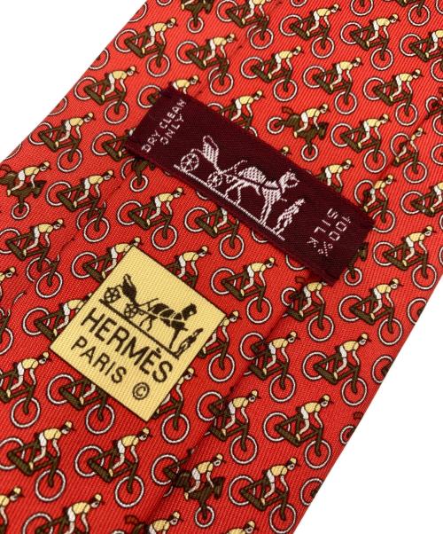 HERMES（エルメス）HERMES (エルメス) シルクネクタイ レッド サイズ:不明の古着・服飾アイテム