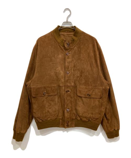 echtes leder（エヒテス レーダァ）echtes leder (エヒテス レーダァ) スウェードジャケット ブラウン サイズ:54の古着・服飾アイテム