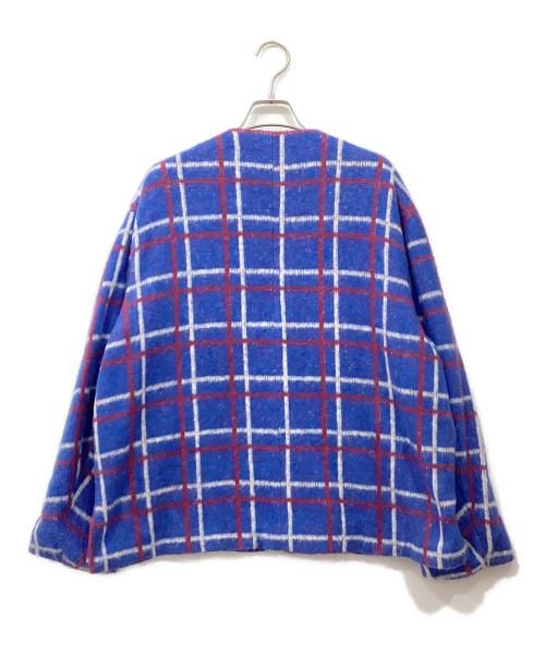 kreepe（クリープ）kreepe (クリープ) ノーカラージャケット ブルー サイズ:Lの古着・服飾アイテム