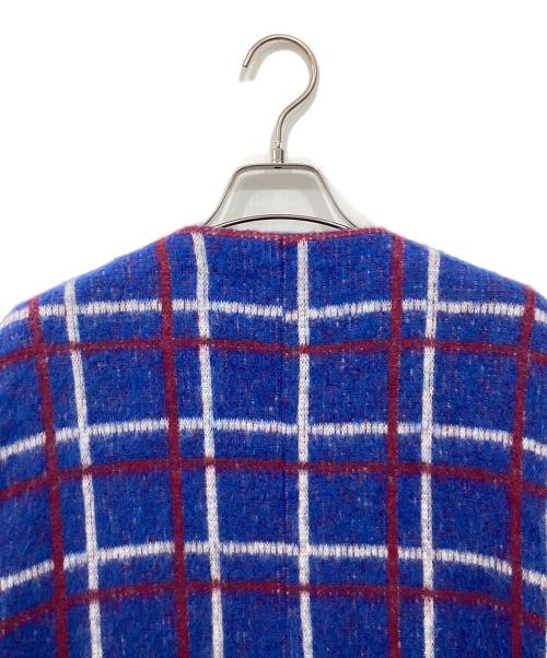 kreepe（クリープ）kreepe (クリープ) ノーカラージャケット ブルー サイズ:Lの古着・服飾アイテム