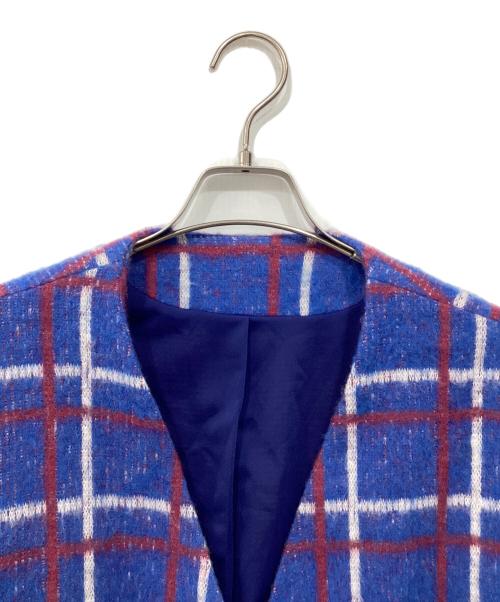 kreepe（クリープ）kreepe (クリープ) ノーカラージャケット ブルー サイズ:Lの古着・服飾アイテム