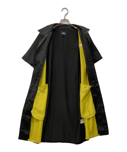 stussy（ステューシー）stussy (ステューシー) ボーリングシャツワンピース ブラック×イエロー サイズ:Sの古着・服飾アイテム