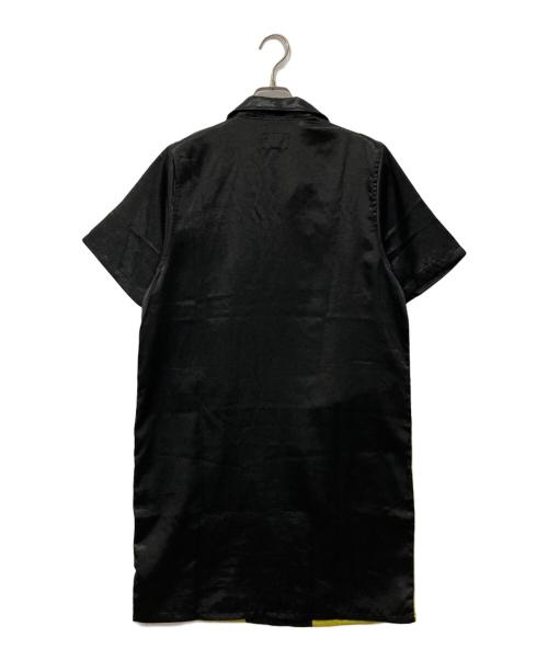stussy（ステューシー）stussy (ステューシー) ボーリングシャツワンピース ブラック×イエロー サイズ:Sの古着・服飾アイテム