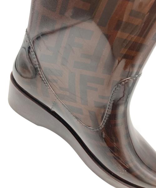 FENDI（フェンディ）FENDI (フェンディ) ズッカ柄レインブーツ ブラウン サイズ:35の古着・服飾アイテム