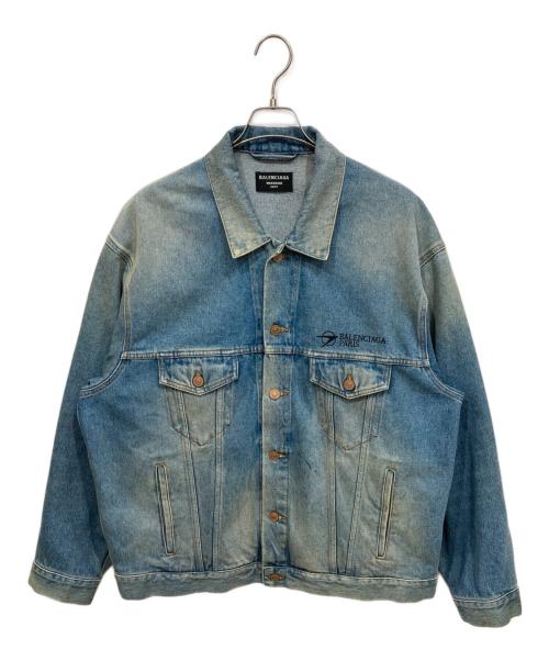 BALENCIAGA（バレンシアガ）BALENCIAGA (バレンシアガ) バックロゴ刺繍 デニムジャケット インディゴ サイズ:XSの古着・服飾アイテム