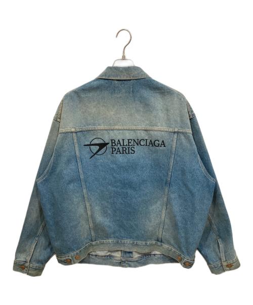 BALENCIAGA（バレンシアガ）BALENCIAGA (バレンシアガ) バックロゴ刺繍 デニムジャケット インディゴ サイズ:XSの古着・服飾アイテム