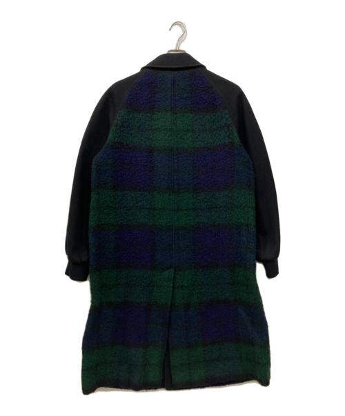 FRANKLIN TAILORED（フランクリンテーラード）FRANKLIN TAILORED (フランクリンテーラード) チェック切替コート ネイビー サイズ:3の古着・服飾アイテム