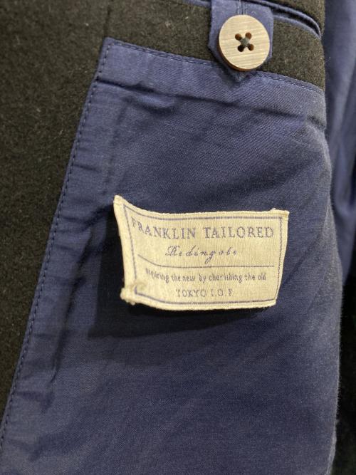 FRANKLIN TAILORED（フランクリンテーラード）FRANKLIN TAILORED (フランクリンテーラード) チェック切替コート ネイビー サイズ:3の古着・服飾アイテム