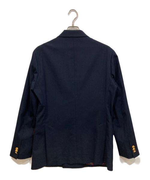 ジョジョの奇妙な冒険（ジョジョノ奇妙ナ冒険）ジョジョの奇妙な冒険 (ジョジョノキミョウナボウケン) P.S.FA (パーフェクトスーツファクトリー) ダブルブレザーテーラードジャケット ネイビー サイズ:LLの古着・服飾アイテム