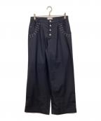BADWAYバッドウェイ）の古着「スタッズ5ポケットスラックス」｜ネイビー