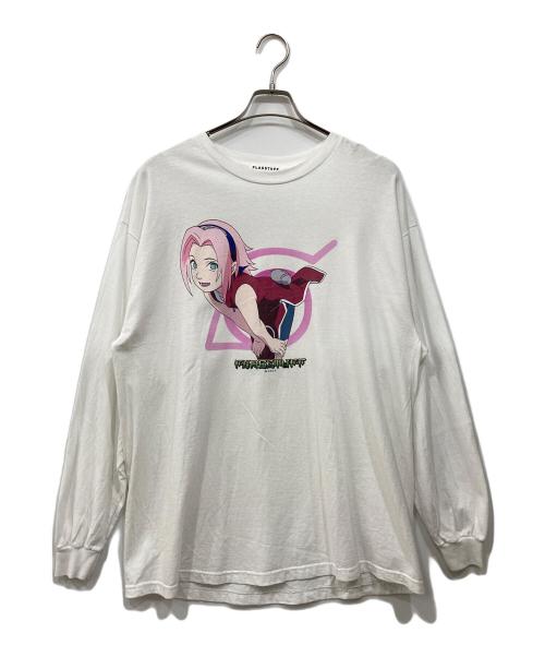 flagstuff（フラグスタフ）FLAGSTUFF (フラグスタフ) ロングスリーブカットソー ホワイト サイズ:XLの古着・服飾アイテム