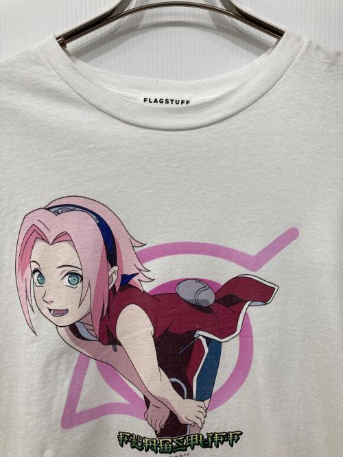 flagstuff（フラグスタフ）FLAGSTUFF (フラグスタフ) ロングスリーブカットソー ホワイト サイズ:XLの古着・服飾アイテム