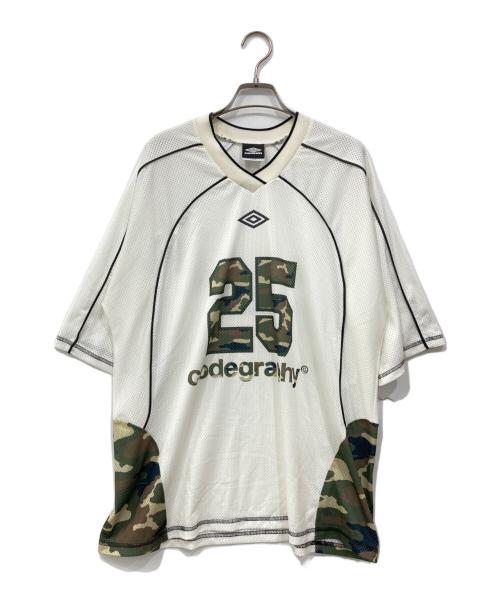 UMBRO（アンブロ）UMBRO (アンブロ) codegraphy (コードグラフィー) Nurmbering Game Shirts / ナンバリングゲームシャツ ホワイト サイズ:Lの古着・服飾アイテム