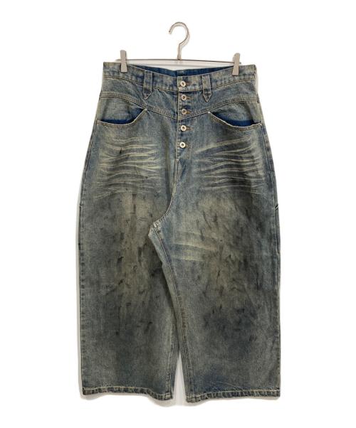 Ballsy.Brothers（ボールジーブラザーズ）BALLSY.BROTHERS (ボールジーブラザーズ) スーパーワイドバギーデニムパンツ インディゴ サイズ:Lの古着・服飾アイテム