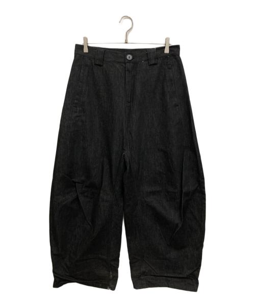 JCAESAR（ジェイシーザー）JCAESAR (ジェイシーザー) STUDIOデニム ワイドパンツ ブラック サイズ:Lの古着・服飾アイテム