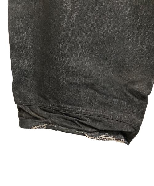 JCAESAR（ジェイシーザー）JCAESAR (ジェイシーザー) STUDIOデニム ワイドパンツ ブラック サイズ:Lの古着・服飾アイテム