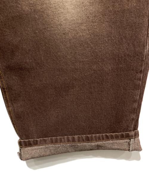 NOS COULEURS（ノ クールール）NOS COULEURS (ユーズド) ワイドデニムパンツ ブラウン サイズ:2の古着・服飾アイテム