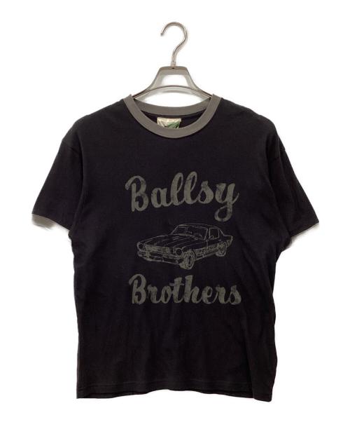 Ballsy.Brothers（ボールジーブラザーズ）Ballsy.Brothers (ボールジーブラザーズ) リンガーTシャツ ブラック サイズ:Mの古着・服飾アイテム