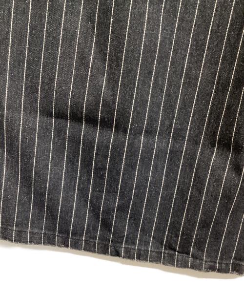BADWAY（バッドウェイ）BADWAY (バッドウェイ) グランジストライプデニムパンツ ブラック サイズ:Lの古着・服飾アイテム