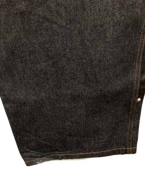 Ballsy.Brothers（ボールジーブラザーズ）BALLSY.BROTHERS (ボールジーブラザーズ) ウエスタンダブルニーレザースウィッチングワイドデニムパンツ インディゴ サイズ:Mの古着・服飾アイテム