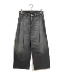 SUBLATIONS（サブレーションズ）の古着「モールスキン2タックワイドバギーパンツ」｜グレー