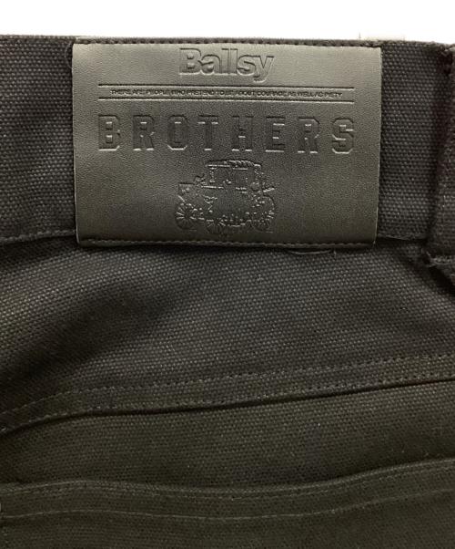 Ballsy.Brothers（ボールジーブラザーズ）Ballsy.Brothers (ボールジーブラザーズ) ダックストレートペインタートラウザー ブラック サイズ:Lの古着・服飾アイテム