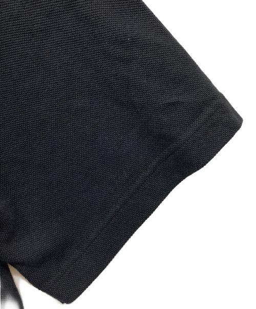 maison kitsune（メゾンキツネ）MAISON KITSUNE (メゾンキツネ) フォックスヘッドパッチ オーバーサイズポロシャツ ブラック サイズ:Mの古着・服飾アイテム