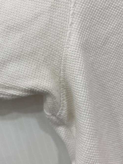 maison kitsune（メゾンキツネ）maison kitsune (メゾンキツネ) ボールド フォックスヘッド ポロシャツ ホワイト サイズ:Lの古着・服飾アイテム