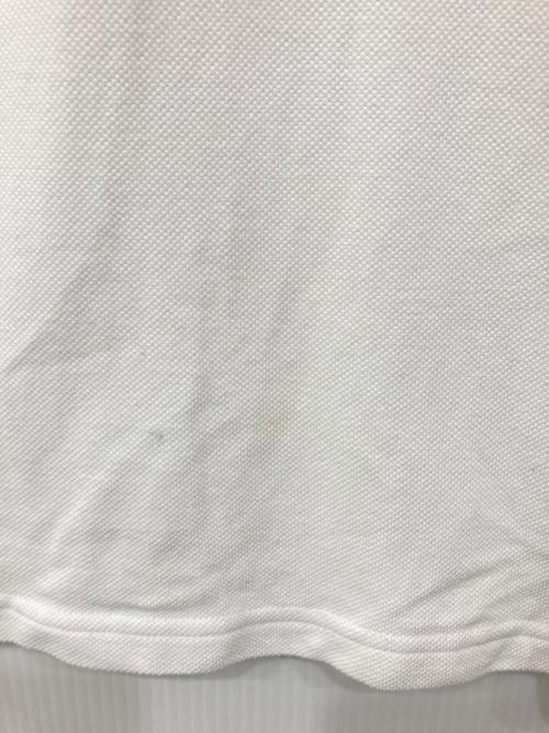 maison kitsune（メゾンキツネ）maison kitsune (メゾンキツネ) ボールド フォックスヘッド ポロシャツ ホワイト サイズ:Lの古着・服飾アイテム