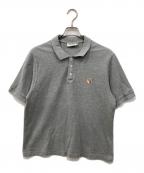 maison kitsuneメゾンキツネ）の古着「フォックスヘッドレギュラーポロシャツ」｜グレー