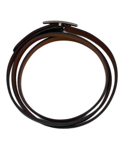 HERMES（エルメス）HERMES (エルメス) アピ3 レザーロングブレスレット ブラックの古着・服飾アイテム