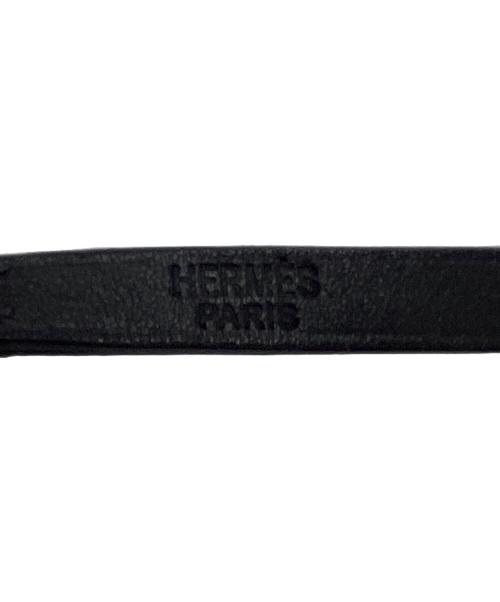 HERMES（エルメス）HERMES (エルメス) アピ3 レザーロングブレスレット ブラックの古着・服飾アイテム