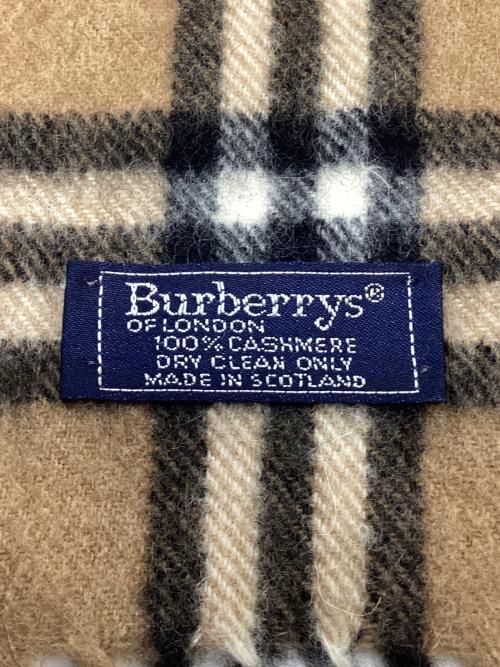Burberry's（バーバリー）Burberry's (バーバリーズ) ノバチェックカシミヤマフラー ベージュの古着・服飾アイテム