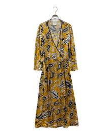 forte forte（フォルテ・フォルテ）の古着「シルク総柄ワンピース」｜イエロー
