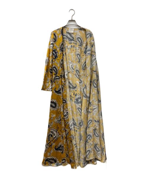 forte forte（フォルテ・フォルテ）forte forte (フォルテ・フォルテ) シルク総柄ワンピース イエロー サイズ:1の古着・服飾アイテム