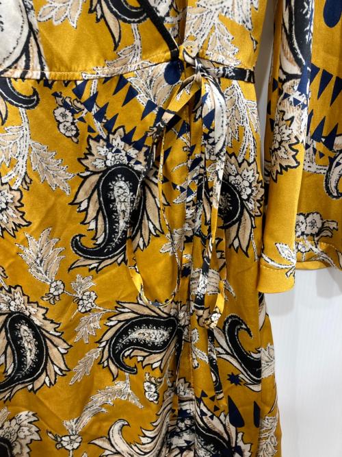 forte forte（フォルテ・フォルテ）forte forte (フォルテ・フォルテ) シルク総柄ワンピース イエロー サイズ:1の古着・服飾アイテム