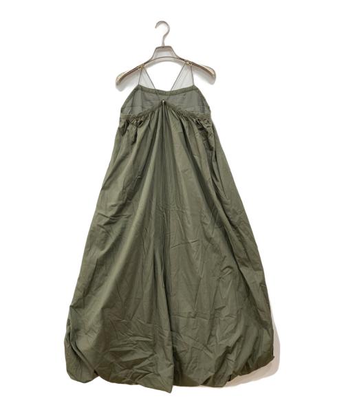 CASA FLINE（カーサフライン）CASA FLINE (カーサフライン) TUCK GATHER BALLOON DRESS / タックギャザーバルーンドレス グリーン サイズ:Fの古着・服飾アイテム